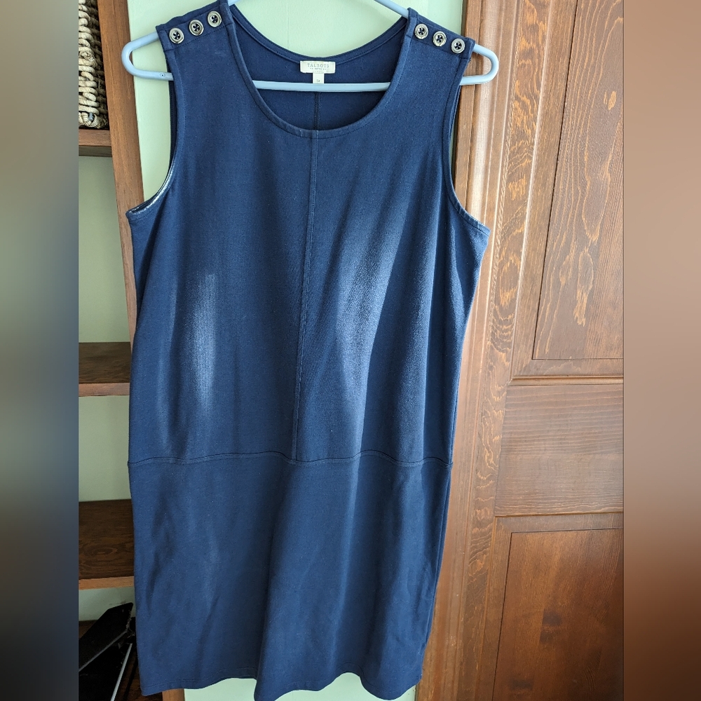 Navy blue sleeveless dress
